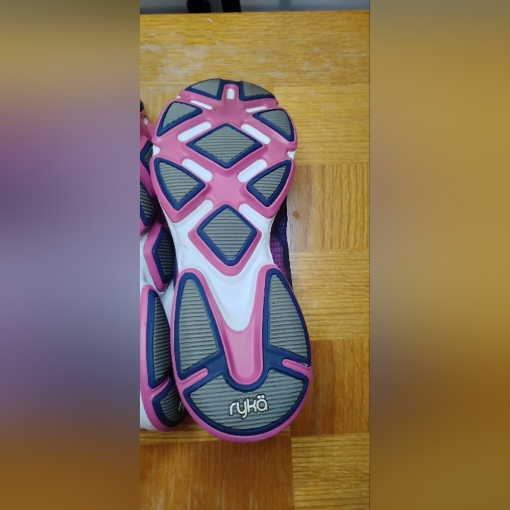 Ryka Womens 9.5 Devotion Plus 2 Walking Sneakers Blue Pink Comfort Athletic Shoe - Picture 14 of 16